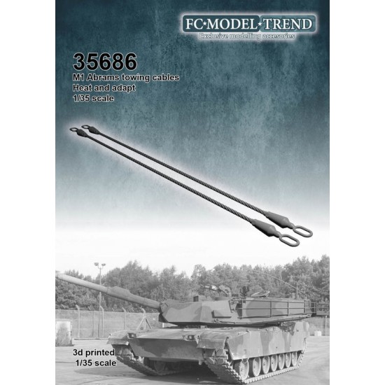 1/35 M1 Abrams Towing Cables (3d printed, heat and adapt)