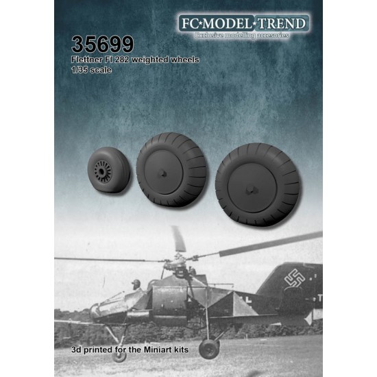 1/35 Flettner FL 282 Weighted Wheels for MiniArt kits