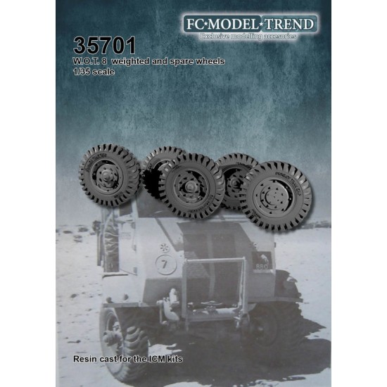 1/35 WOT 8 Weighted & Spare Wheels for ICM kits