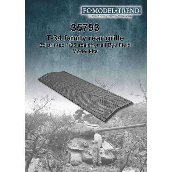 1/35 T-34 Family Engine Cover Grille for Rye Field Model 