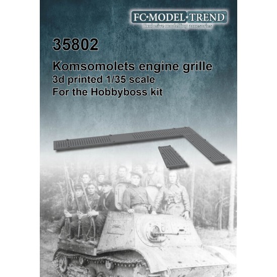 1/35 Komsomolets Engine Cover Grilles for HobbyBoss kits