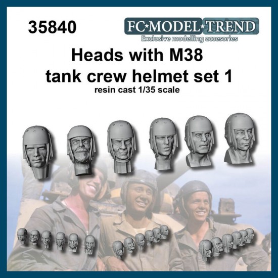 1/35 Heads with M38 Helmet set 1