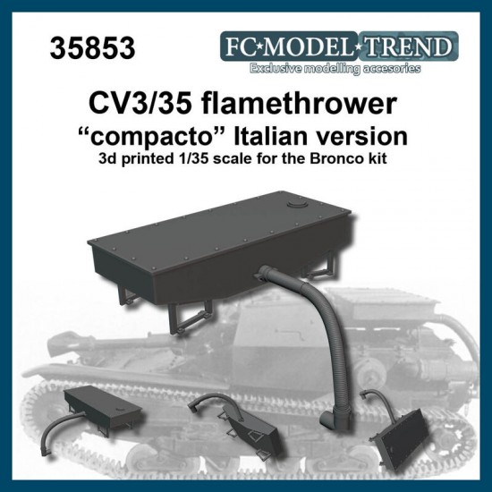 1/35 CV3 35 Flame Thrower "Compacto" Italian version for Bronco kits