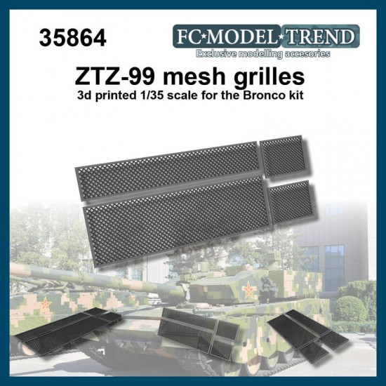 1/35 ZTZ-99 Mesh Grilles for Bronco kits