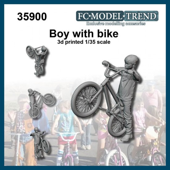 1/35 Kid with Bike