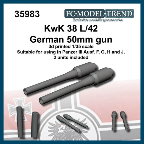 1/35 KwK 38 L/42 50mm Gun for Panzer III Ausf. F/G/H/J