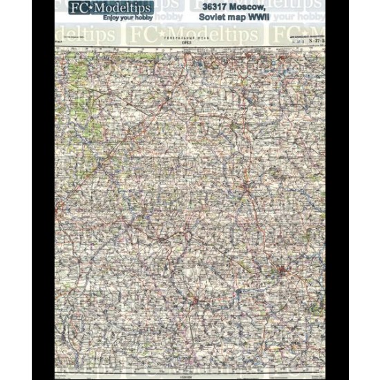 1/35 Self-adhesive Paper Base - WWII Soviet Map of Berlin