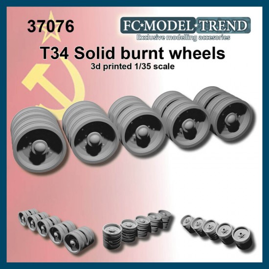 1/35 T-34 Burnt Dish Wheels
