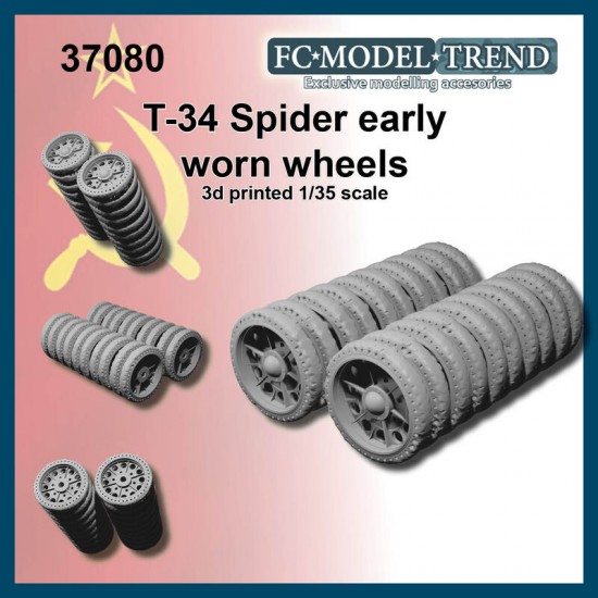 1/35 T-34 Early Spider Worn Wheels