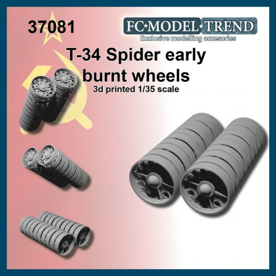 1/35 T-34 Early Spider Burnt Wheels