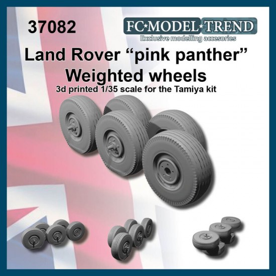 1/35 Land Rover "Pink Panther" Weighted Wheels for Tamiya kits