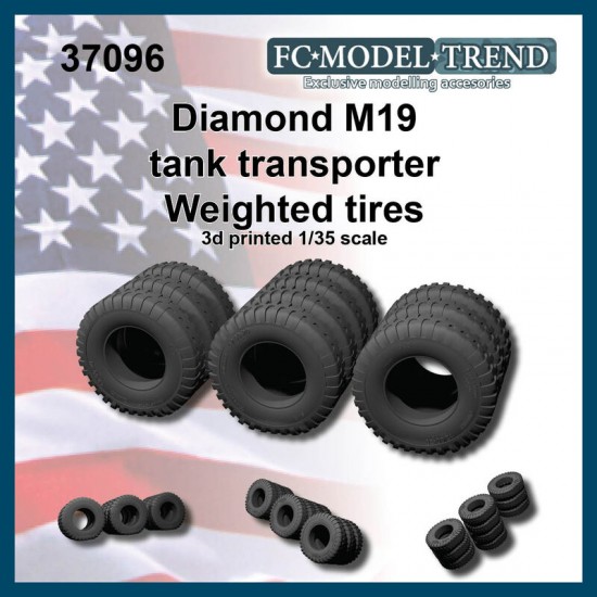 1/35 Diamond M19 Weighted Tyres.