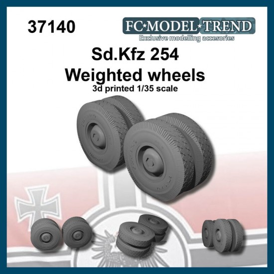 1/35 SdKfz 254 Weighted Wheels for Hobby Boss