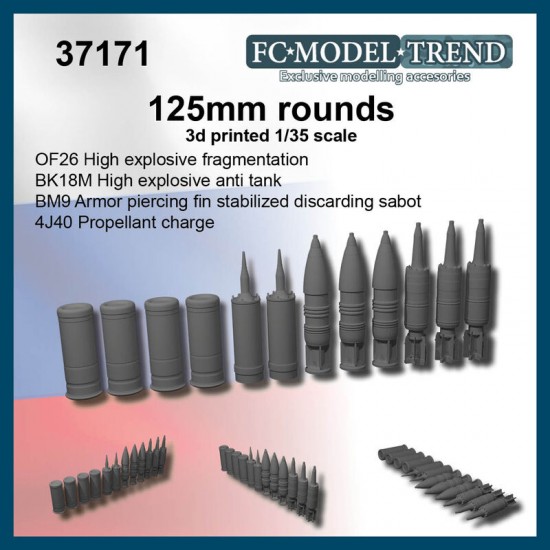 1/35 125mm Rounds Ammunition