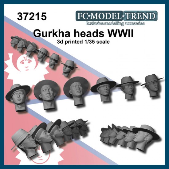 1/35 WWII Gurkha Heads