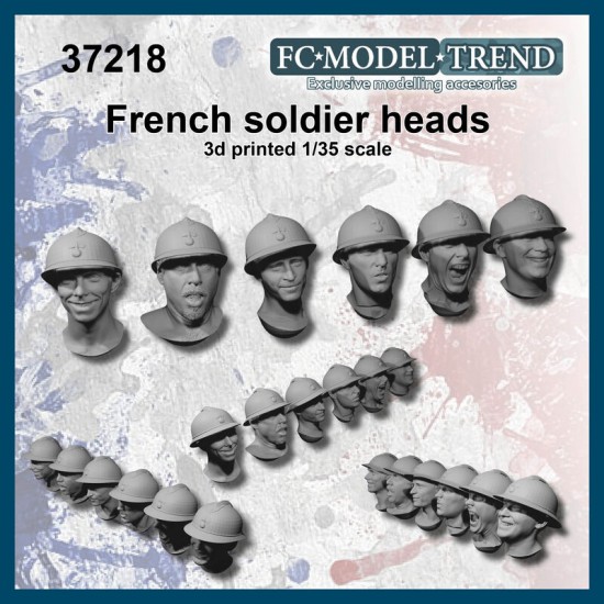 1/35 WWII French Soldiers Heads