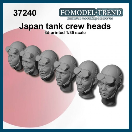 1/35 WWII Japanese Tank Crew Heads