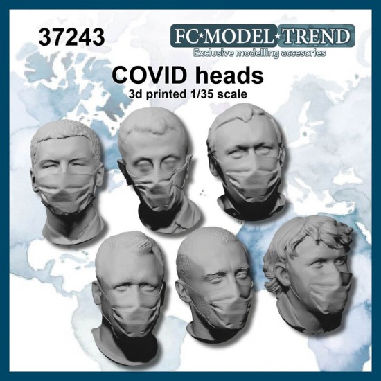 1/35 COVID Masked Heads