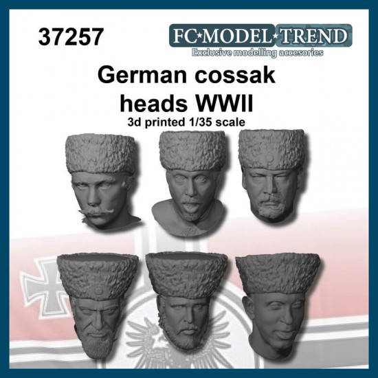 1/35 WWII German Cossaks Heads