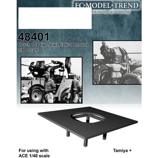 1/48 Horch 108 Tip 1a w/Flak 38 Mount for Tamiya/Academy kits