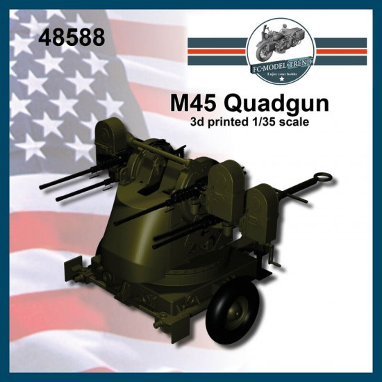 1/48 M45 Quadmount Anti-aircraft Gun 3D Printed Kit FC Model Trend 48588