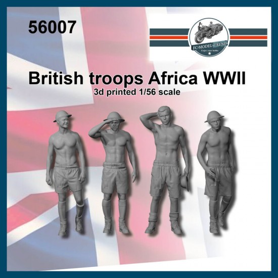 1/56 WWII British Troops Africa (4 figures)