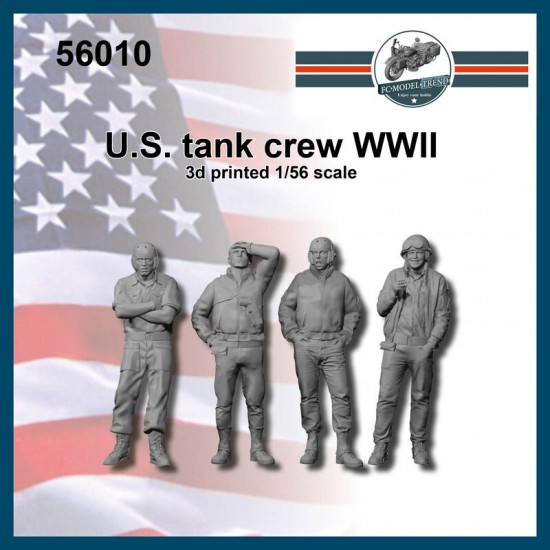 1/56 WWII US Tank Crew (4 figures)