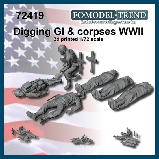 1/72 WWII US Fallen Soldiers