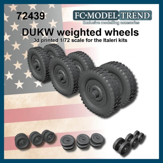 1/72 DUKW Weighted Wheels for Italeri kit