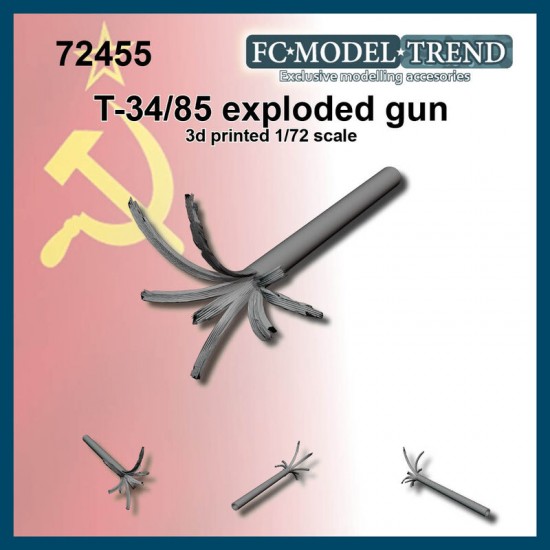 1/72 T34/85 Exploded Gun Barrel FC Model Trend 72455