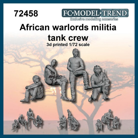 1/72 African Warlords Militia Tank Crew (4 figures)