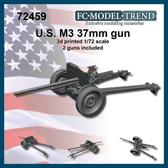 1/72 M3 37mm Gun (2 kits)
