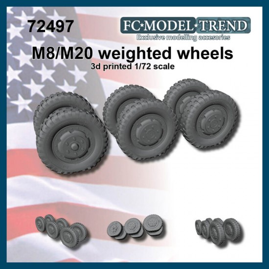 1/72 M8/M20 Weighted Wheels