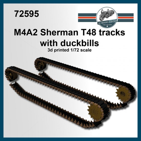 1/72 M4A2 Sherman T48 Tracks with Duckbill