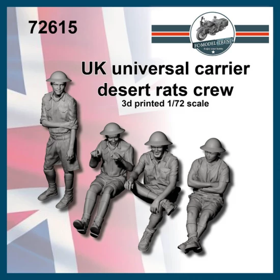 1/72 British Desert Rats Crew for Universal Carrier (4 figures)