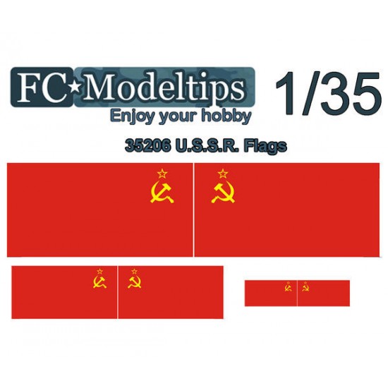 Water-slide Decal for 1/35 Adaptable Decal Flag USSR