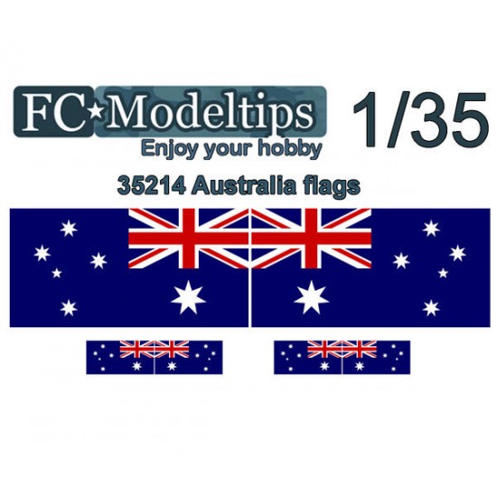 Water-slide Decal for 1/35 Adaptable Flags Australia