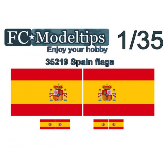 Water-slide Decal for 1/35 Adaptable Flags Spain
