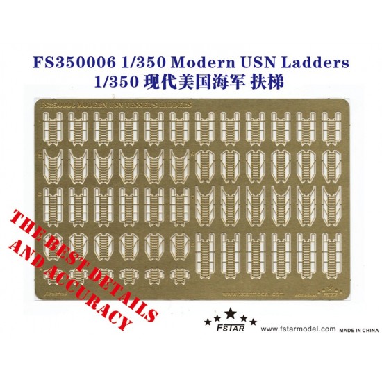 1/350 Modern USN Ladders (1 Photo-Etched Sheet)
