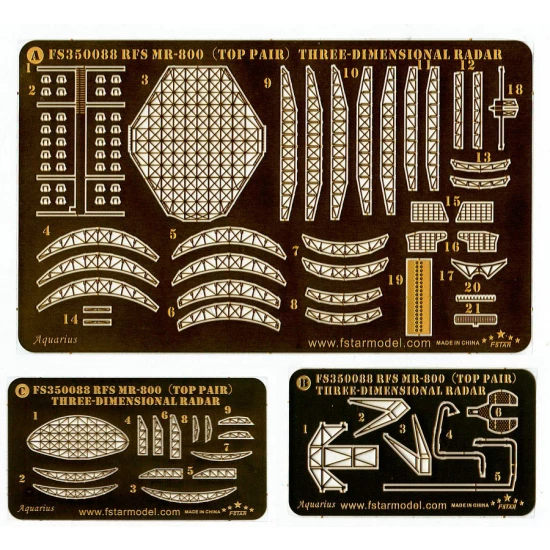 1/350 Modern Russian/Soviet Navy MR-800 (Top Pair) Three-Dimensional Radar