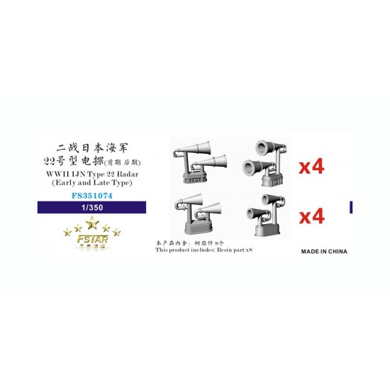 1/350 WWII IJN Type 22 Radar Early and Late Type