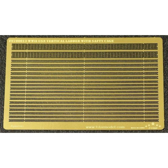 1/700 WWII USN Vertical Ladders with Safety Cage (1 photo-etched sheet)