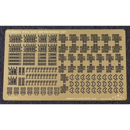1/700 WWII USN Depth Charge Set (1 photo-etched sheet)