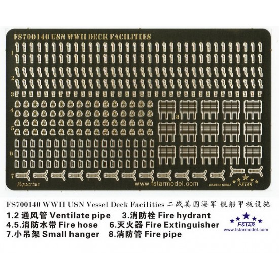 1/700 WWII USN Vessel Deck Facilities