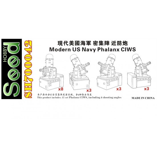 1/700 Modern US Navy Phalanx CIWS for Vessels (17 sets, 3D print)