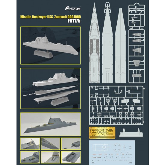 1/700 USS Zumwalt DDG1000 Missile Destroyer