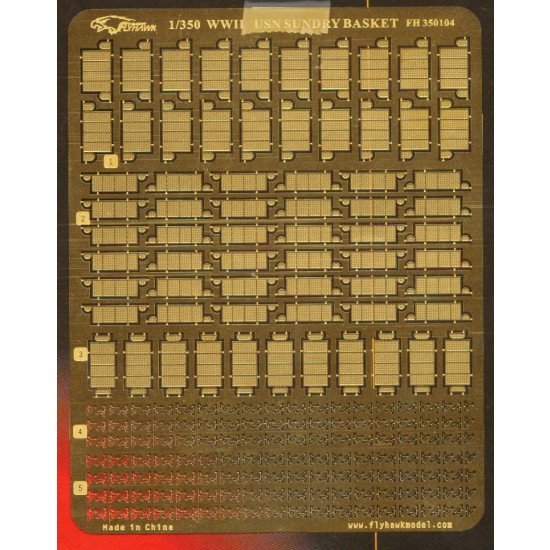 1/350 WWII US Navy (USN) Photo-Etched Sundry Basket set