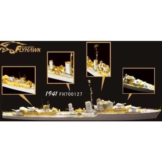 Photoetch for 1/700 Destroyer HMS Eskimo 1941 for Trumpeter kit #05757