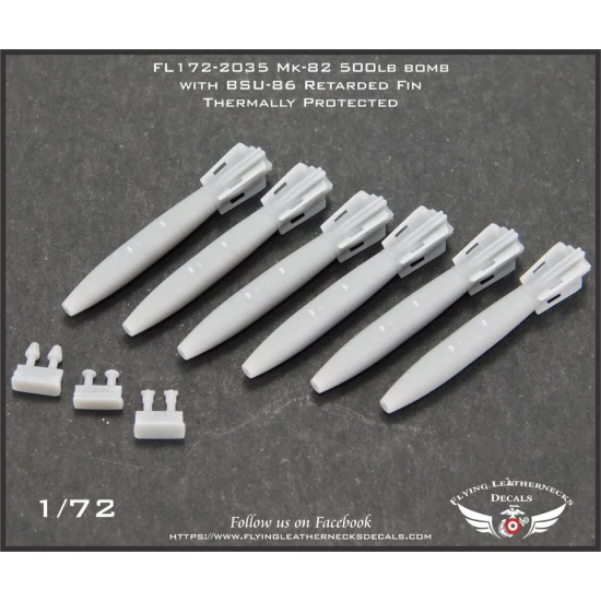 1/72 Mk-82 500lb Bomb with BSU-86 Retarded Fin Thermally Protected