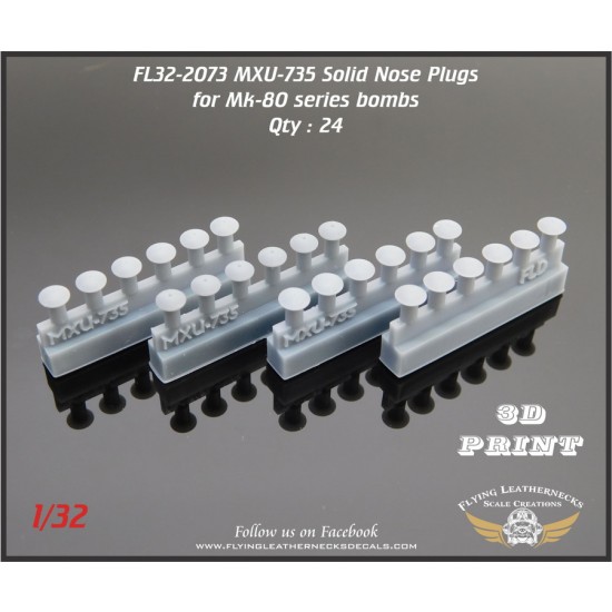 1/32 MXU-735 Solid Nose Plugs for Mk-80 series Bombs (24)